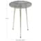 22" Aluminum Tripod Legs Accent Table with Shaded Glass Top
